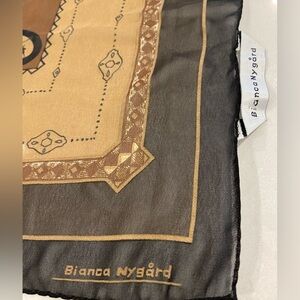 Chocolate brown Bianca Nygard Scarf 32 X 32 Inches